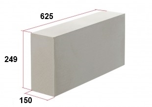 Блок газосиликатный 625-150-249 Блок газосиликатный 625-150-249